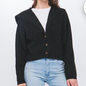 Isla Ciel Sailor Collar Knit Cardigan